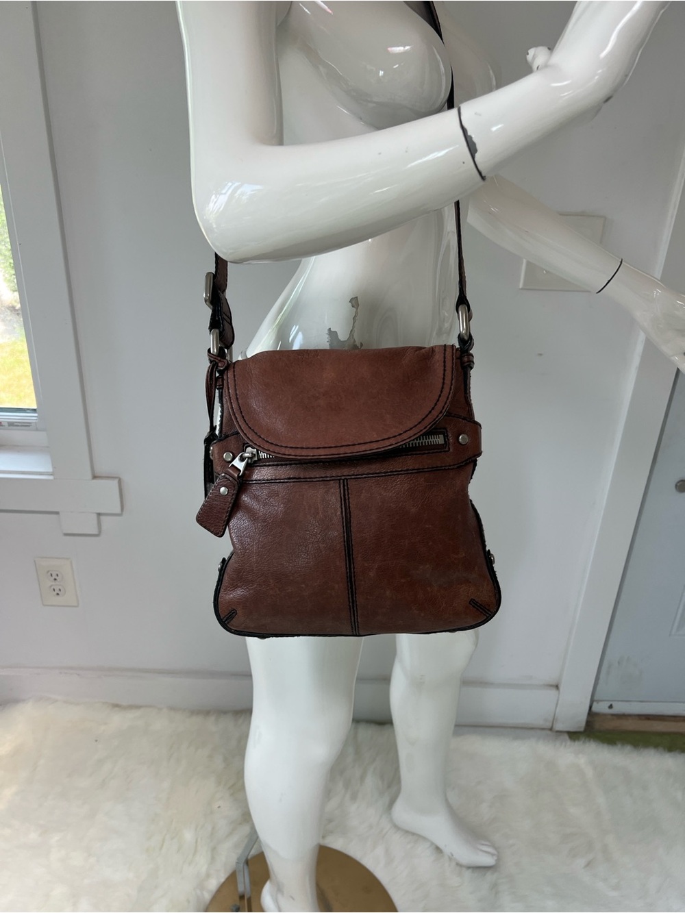 Fossil genuine Leather Crossbody Bag Purse casual